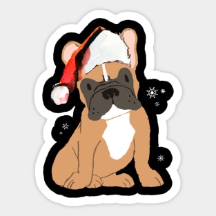 Funny Pug Christmas Dog Sticker